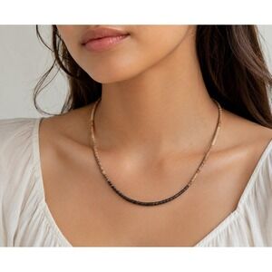 Santo‎ Domingo Tri-tone Pen & Melon Shell Heishe Necklace 18" Handmade Jewelry**